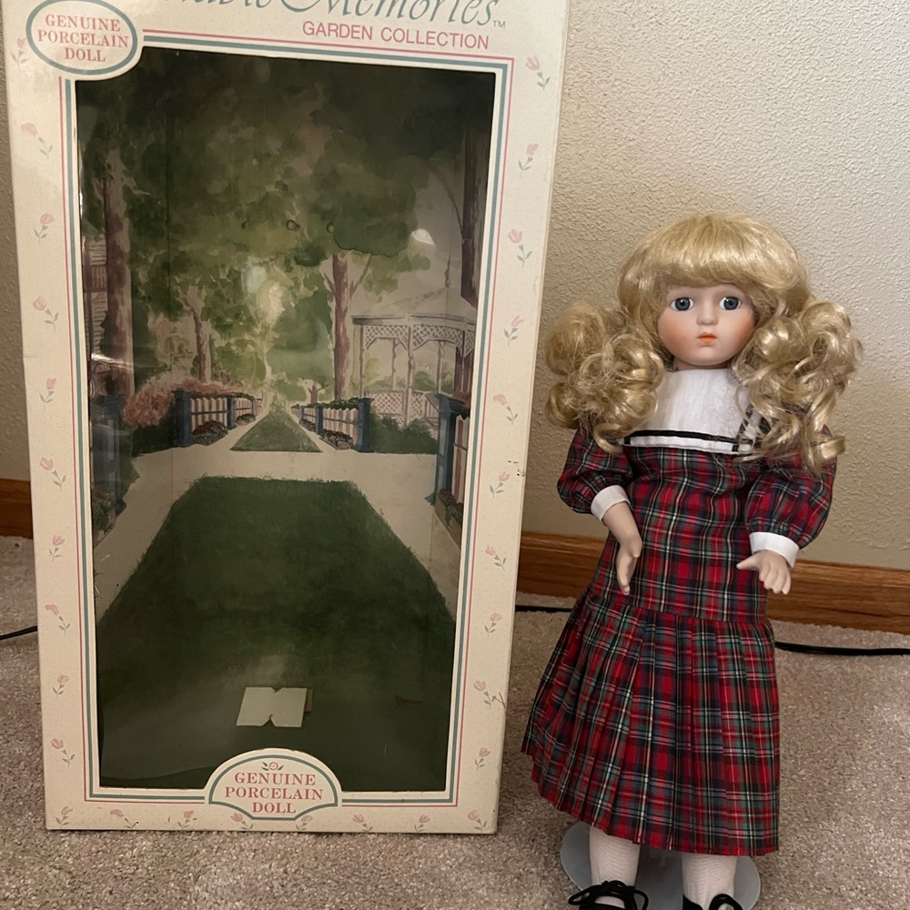 QVC 1990 Genuine porcelain doll from Garden Collection